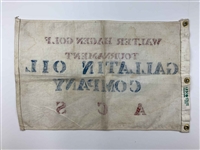 Walter Hagen Signed 1937 Handwritten Note w/ LESCO Tournament Flag JSA ALOA