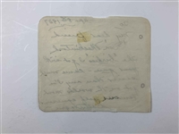 Walter Hagen Signed 1937 Handwritten Note w/ LESCO Tournament Flag JSA ALOA