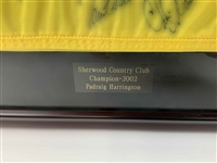 Tiger Woods & Multi-Signed 2002 Target World Challenge Golf Flag - Framed JSA ALOA