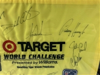 Tiger Woods & Field Multi-Signed 2003 Target World Challenge Flag - Framed JSA ALOA