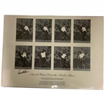 Arnold Palmer Signed 1960 U.S. Open Sequence Print Arnold Palmer Drives the Number 1 Green JSA ALOA
