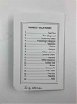 Greg Norman Signed Augusta National Golf Club Scorecard JSA ALOA