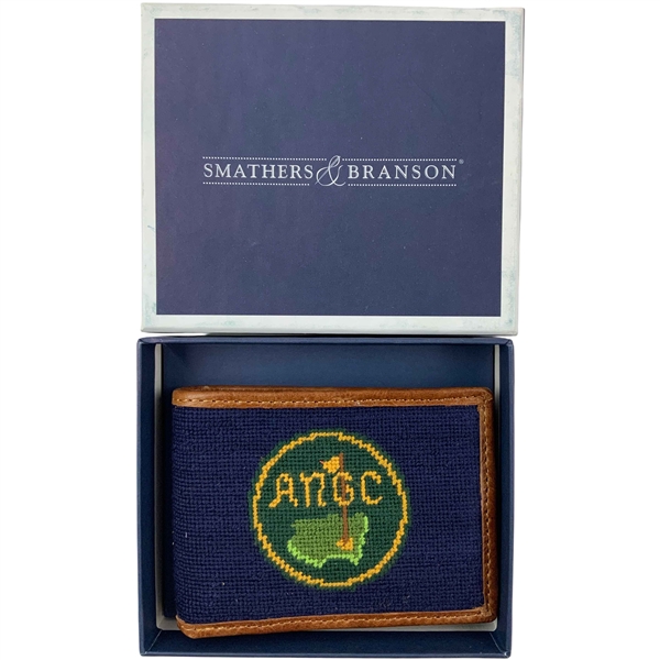Smathers and Branson Augusta National Golf Club Needlepoint Bifold Wallet