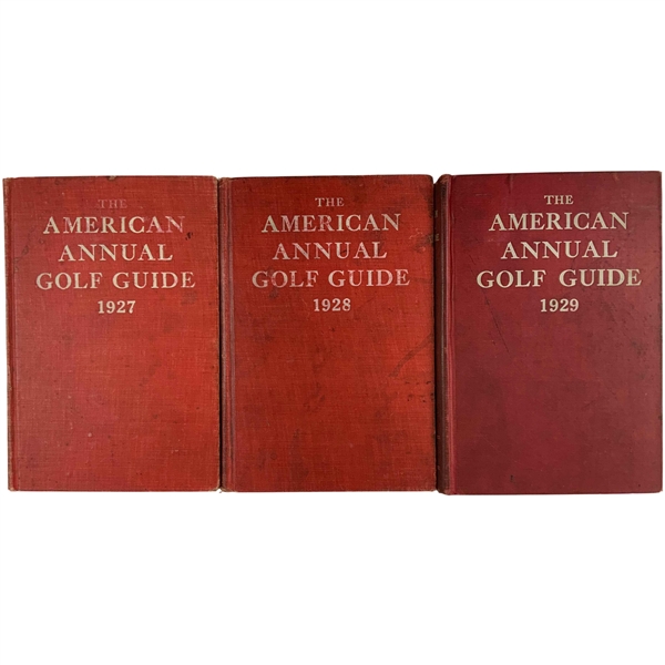 Group of Three (3) American Annual Golf Guides from 1927, 28 & 29