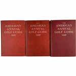 Group of Three (3) American Annual Golf Guides from 1927, 28 & 29