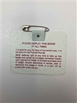1986 Masters Tournament SERIES Badge #A7579 - Jack Nicklaus Winner