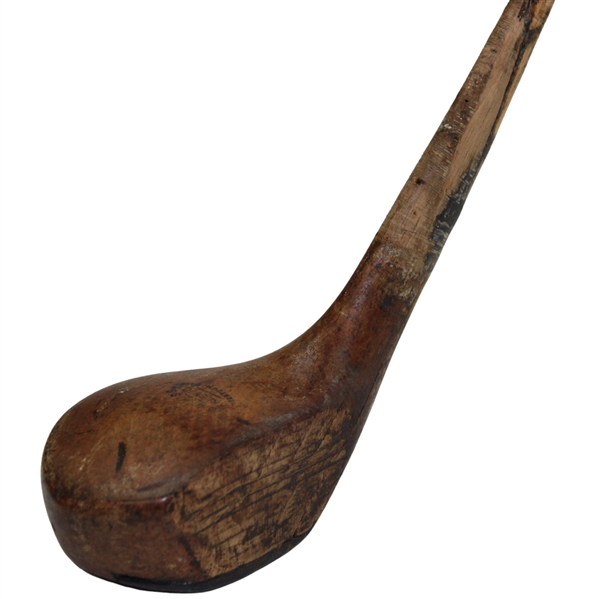 Antique Butchart-Ossett and Akley Scare Head Golf Club with Hickory Shaft