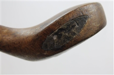 Antique Butchart-Ossett and Akley Scare Head Golf Club with Hickory Shaft