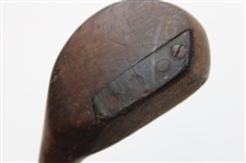Antique Butchart-Ossett and Akley Scare Head Golf Club with Hickory Shaft