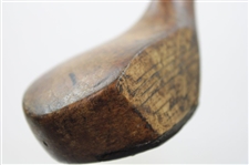 Antique Butchart-Ossett and Akley Scare Head Golf Club with Hickory Shaft