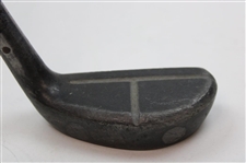 Standard Golf Co. The New Mills R.N.G. Model Aluminum Mallet Putter with Hickory Shaft