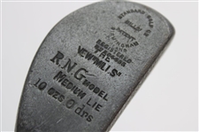 Standard Golf Co. The New Mills R.N.G. Model Aluminum Mallet Putter with Hickory Shaft