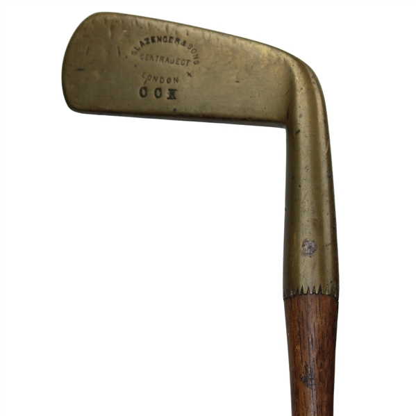 Antique Slazenger and Sons Centraject Brass Blade Putter