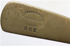 Antique Slazenger and Sons Centraject Brass Blade Putter