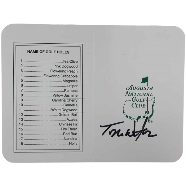 Tom Watson Signed Augusta National GC Scorecard JSA ALOA