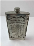 Pebble Beach Golf Links Sheffield English Pewter Commemorative Hip Flask