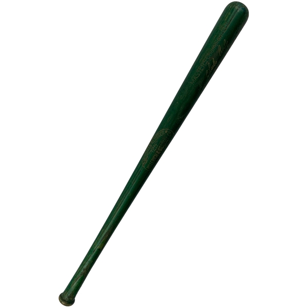 Louisville Slugger 125 Charles Coody 1971 Masters Champion Commemorative Green Wood Bat