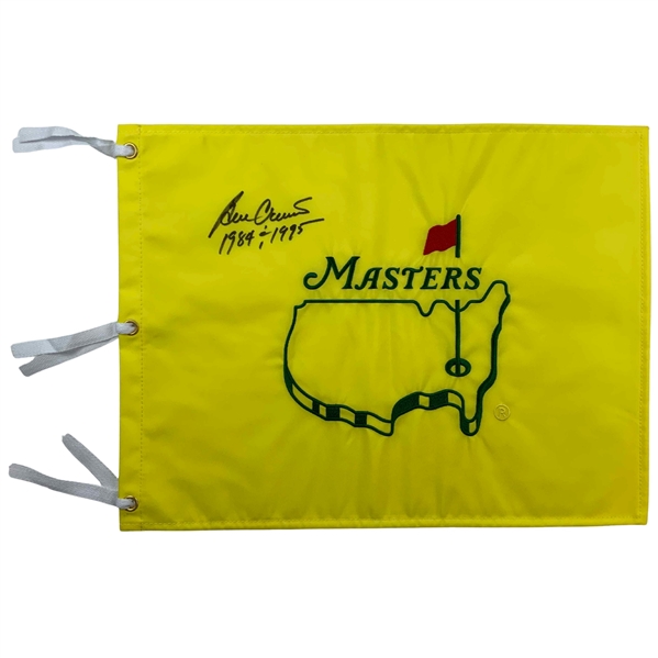 Ben Crenshaw Signed Undated Masters Embroidered Flag w/Years Won JSA ALOA