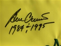 Ben Crenshaw Signed Undated Masters Embroidered Flag w/Years Won JSA ALOA