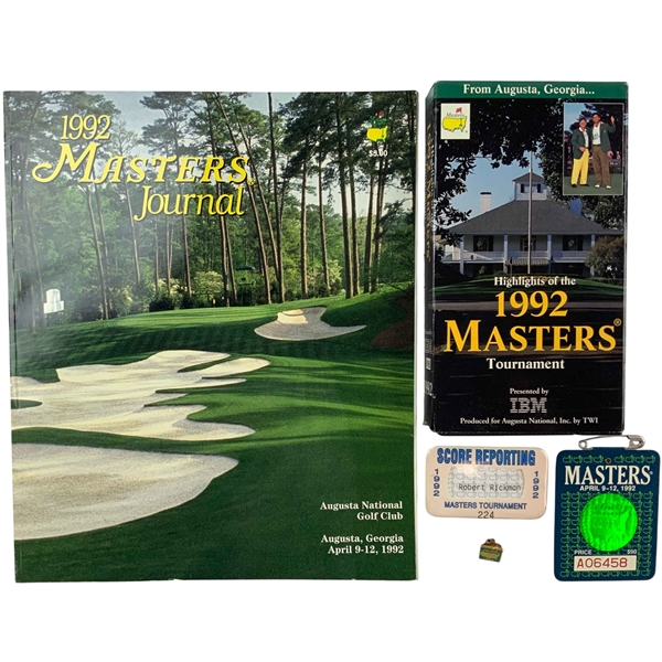 A Collection of 1992 Masters Tournament Memorabilia