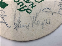 Gary & Vivienne Player Signed Vintage Augusta National Coaster JSA ALOA