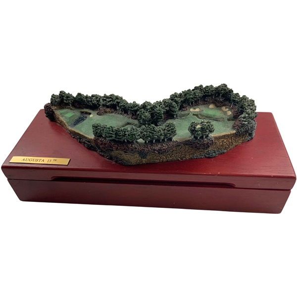 Fairway Replicas Augusta National 13th Hole Decorative Wooden Relief Model Box