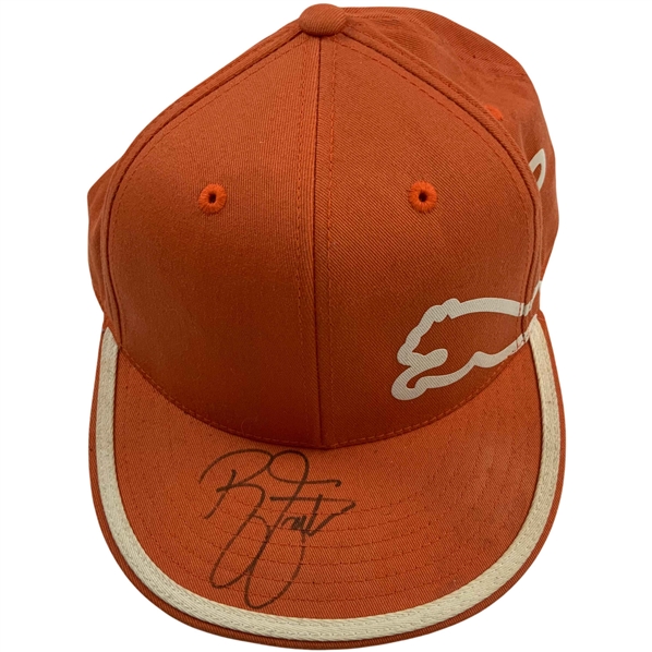 Rickie Fowler Signed Orange Puma 210 Fitted Golf Cap JSA ALOA