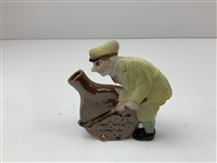 A Collection of Vintage Golf Related Ephemera Artwork and Ceramic Novelties