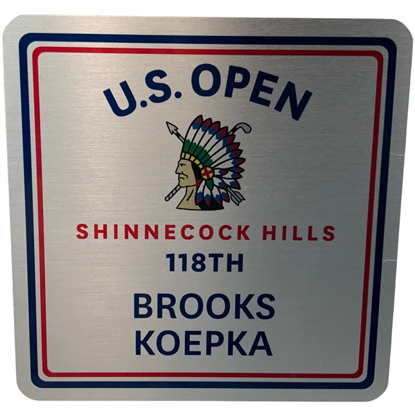 2018 US Open at Shinnecock Hills Locker Room Nameplate - Brooks Koepka