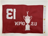 Curtis Strange Signed U.S. Open Red Souvenir Pin Flag JSA ALOA