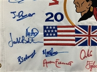 US & GB&I Complete Team Signed 2021 Walker Cup at Seminole GC Flag JSA ALOA