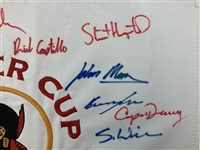 US & GB&I Complete Team Signed 2021 Walker Cup at Seminole GC Flag JSA ALOA