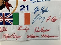US & GB&I Complete Team Signed 2021 Walker Cup at Seminole GC Flag JSA ALOA
