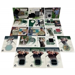 A Collection of Sixteen Upper Deck Golf Memorabilia Trading Cards Including Autograph and Numbered Inserts