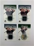 A Collection of Sixteen Upper Deck Golf Memorabilia Trading Cards Including Autograph and Numbered Inserts