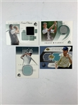 A Collection of Sixteen Upper Deck Golf Memorabilia Trading Cards Including Autograph and Numbered Inserts