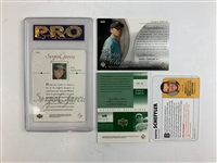 A Collection of Eleven Sergio Garcia and Scottie Scheffler Golf Trading Cards Including Graded and Memorabilia Examples