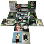 Eleven Upper Deck LPGA Golf Trading Cards Including Multi-Player Autographs and Memorabilia