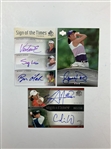 Eleven Upper Deck LPGA Golf Trading Cards Including Multi-Player Autographs and Memorabilia
