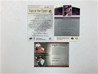 Eleven Upper Deck LPGA Golf Trading Cards Including Multi-Player Autographs and Memorabilia