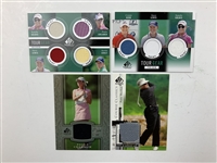 Eleven Upper Deck LPGA Golf Trading Cards Including Multi-Player Autographs and Memorabilia