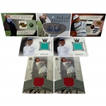 A Collection of Seven Fred Couples Golf Cards Including Autograph and Memorabilia