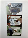 A Collection of Seven Fred Couples Golf Cards Including Autograph and Memorabilia