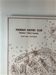 Pinehurst Country Club Historic Golf Course Map Reproduction Stretched Canvas Print