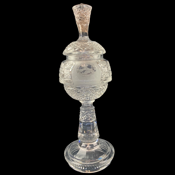 1994 AT&T Pebble Beach National Pro-Am Waterford Cut Crystal Trophy with Lid - Massive!