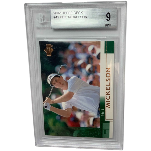 2002 Upper Deck Golf Phil Mickelson Rookie Card #41 BGS 9 Mint