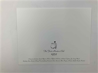 Commemorative Color Menu with a 1952 Bobby Jones Scene 