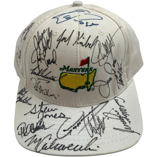 Mickelson, Norman & Others Signed Masters White Hat JSA ALOA
