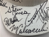 Mickelson, Norman & Others Signed Masters White Hat JSA ALOA