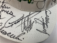 Mickelson, Norman & Others Signed Masters White Hat JSA ALOA